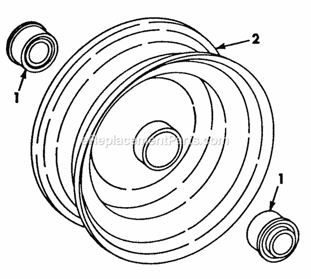 Front Wheels Diagram and Parts List for 169 2050048U Cub Cadet Lawn Tractor